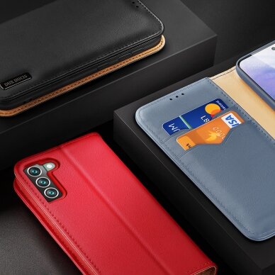 Dėklas Dux Ducis Hivo Leather Samsung Galaxy S22 Plus Raudonas 15