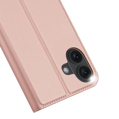 Dėklas dux Ducis Skin Pro iPhone 16 su vieta kortelėms - Rožinis 3