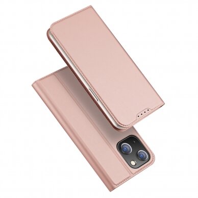 Dėklas Dux Ducis Skin Pro Wallet iPhone 15 - Rožinis 1