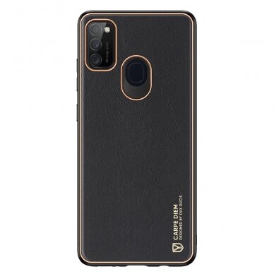 Dėklas Dux Ducis Yolo elegant TPU+PU Samsung Galaxy M30s Juodas