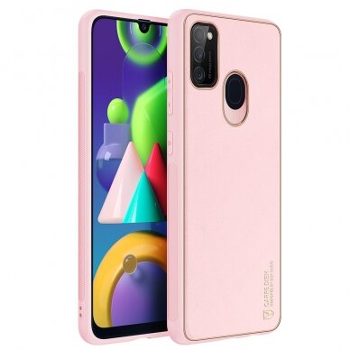 Dėklas Dux Ducis Yolo elegant TPU+PU Samsung Galaxy M30s Rožinis 2