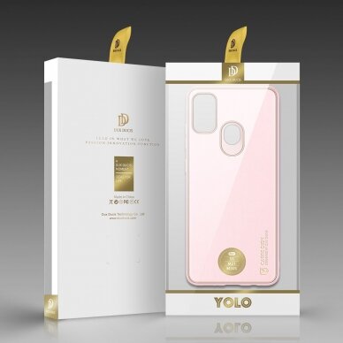 Dėklas Dux Ducis Yolo elegant TPU+PU Samsung Galaxy M30s Rožinis 4