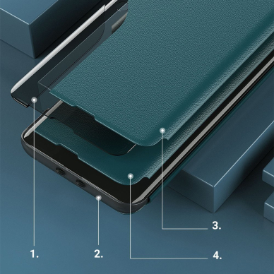 Dėklas Eco Leather View Xiaomi Redmi K40 Pro + / K40 Pro / K40 / Poco F3 Oranžinis 11