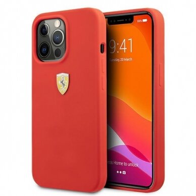 Dėklas Ferrari FESSIHCP13XRE iPhone 13 Pro Max Raudonas