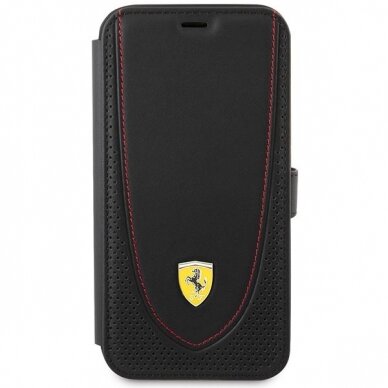 Dėklas Ferrari Leather Curved Line FEFLBKP13LRGOK iPhone 13 Pro Juodas 2