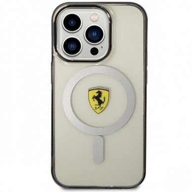 Dėklas Ferrari Outline Magsafe FEHMP14LURKT iPhone 14 Pro Permatomas 2