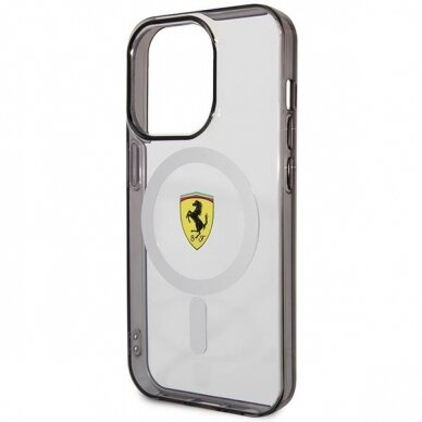 Dėklas Ferrari Outline Magsafe FEHMP14LURKT iPhone 14 Pro Permatomas 5