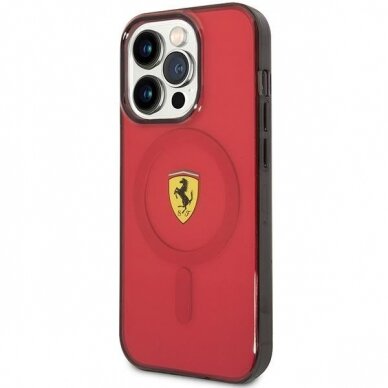 Dėklas Ferrari Translucent Magsafe FEHMP14LUKR iPhone 14 Pro Raudonas 1