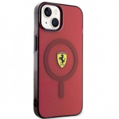 Dėklas Ferrari Translucent Magsafe FEHMP14SURKR iPhone 14 Raudonas 3