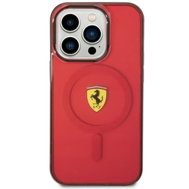 Dėklas Ferrari Translucent Magsafe FEHMP14XURKR iPhone 14 Pro Max Raudonas 2