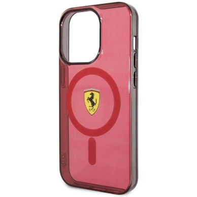 Dėklas Ferrari Translucent Magsafe FEHMP14XURKR iPhone 14 Pro Max Raudonas 5