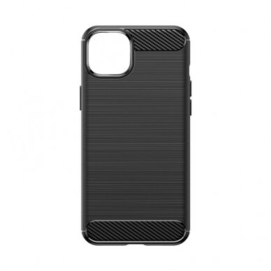 Akcija! Dėklas Flexible carbon pattern iPhone 15 Plus - Juodas 1
