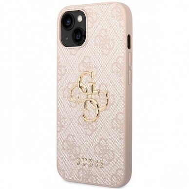 Dėklas Guess 4G Big Metal Logo case for iPhone 15 Plus - Rožinis 1