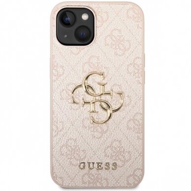 Dėklas Guess 4G Big Metal Logo case for iPhone 15 Plus - Rožinis 2