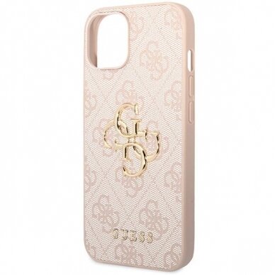 Dėklas Guess 4G Big Metal Logo case for iPhone 15 Plus - Rožinis 5