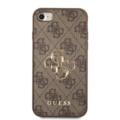 Iphone 7 / 8 / SE 2020 / SE 2022 Dėklas Guess 4G Big Metal Logo GUHCI4GMGBR Rudas 2