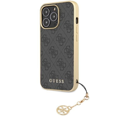 Dėklas Guess 4G Charms Collection GUHCP14LGF4GGR iPhone 14 Pro Pilkas 1