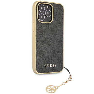 Dėklas Guess 4G Charms Collection GUHCP14LGF4GGR iPhone 14 Pro Pilkas 3