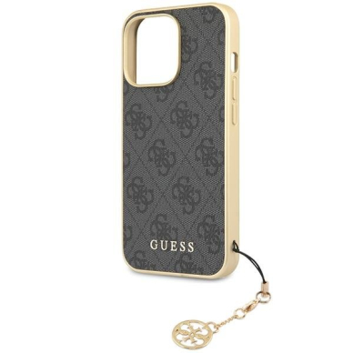 Dėklas Guess 4G Charms Collection GUHCP14LGF4GGR iPhone 14 Pro Pilkas 5