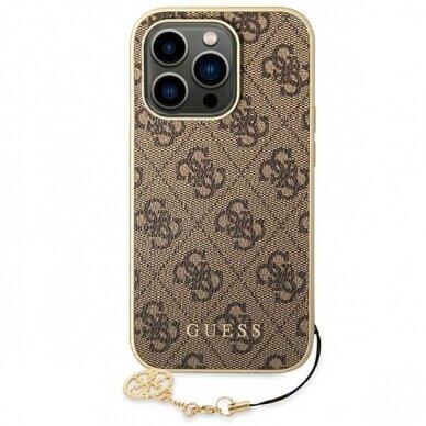 Dėklas Guess 4G Charms Collection GUHCP14XGF4GBR iPhone 14 Pro Max Rudas 1