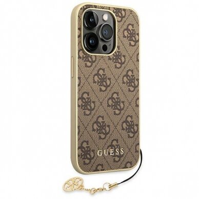 Dėklas Guess 4G Charms Collection GUHCP14XGF4GBR iPhone 14 Pro Max Rudas 2