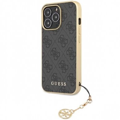 Dėklas Guess 4G Charms Collection GUHCP14XGF4GGR iPhone 14 Pro Max Pilkas 1