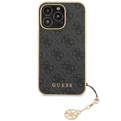 Dėklas Guess 4G Charms Collection GUHCP14XGF4GGR iPhone 14 Pro Max Pilkas 2