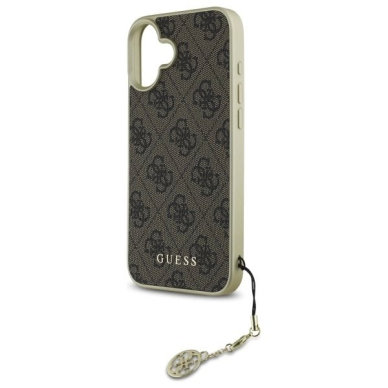 Dėklas Guess 4G Charms Collection iPhone 16 Plus  - Rudas 5