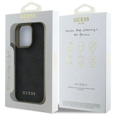 Dėklas Guess 4G Charms Collection  iPhone 16 Pro - Juodas 7