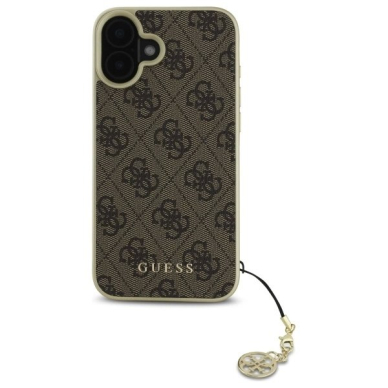 Dėklas Guess 4G Charms Collection  iPhone 16 - Rudas 2