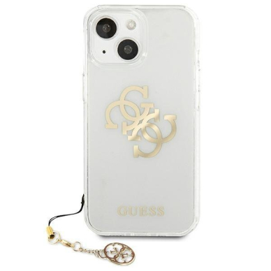 Dėklas Guess 4G Gold Charms Collection iPhone 13 mini permatomas 2