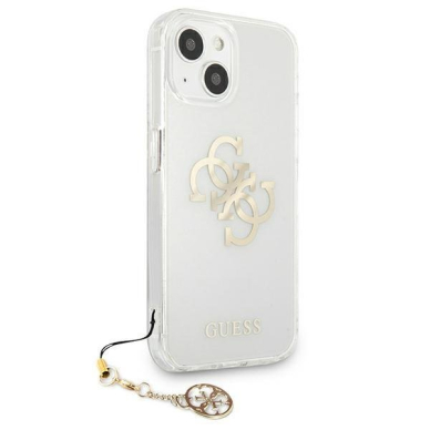 Dėklas Guess 4G Gold Charms Collection iPhone 13 mini permatomas 3