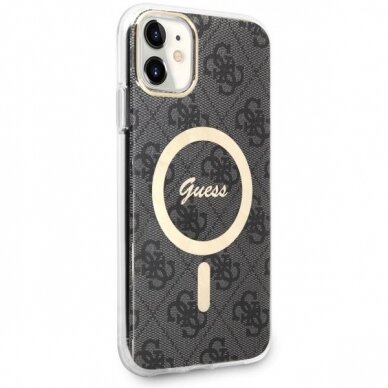 Dėklas Guess 4G MagSafe GUHMN61H4STK iPhone 11 Juodas 2