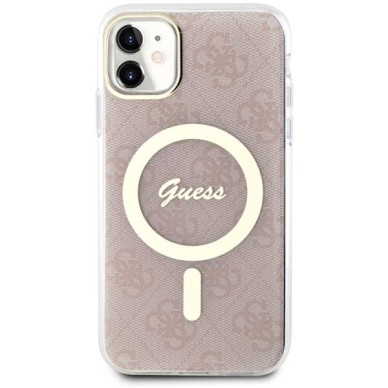 Dėklas Guess 4G MagSafe GUHMN61H4STP iPhone 11 Rožinis 2