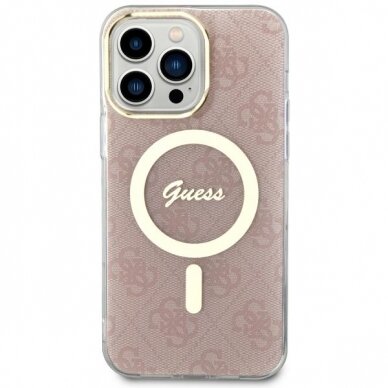 Dėklas Guess 4G MagSafe GUHMP13XH4STP iPhone 13 Pro Max Rožinis 2