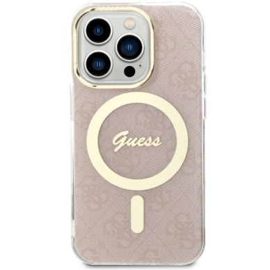 Dėklas Guess 4G MagSafe GUHMP14LH4STP iPhone 14 Pro Rožinis 2