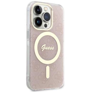 Dėklas Guess 4G MagSafe GUHMP14LH4STP iPhone 14 Pro Rožinis 3