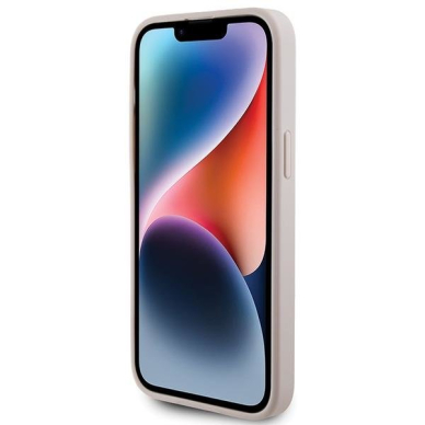 Dėklas Guess 4G Metal Auksinis Logo   iPhone 15 Pro Max - Rožinis 4