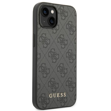 Dėklas Guess 4G Metal Gold Logo GUHCP14SG4GFGR iPhone 14 Pilkas 3