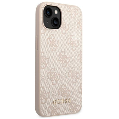 Dėklas Guess 4G Metal Gold Logo GUHCP14SG4GFPI iPhone 14 Rožinis 3