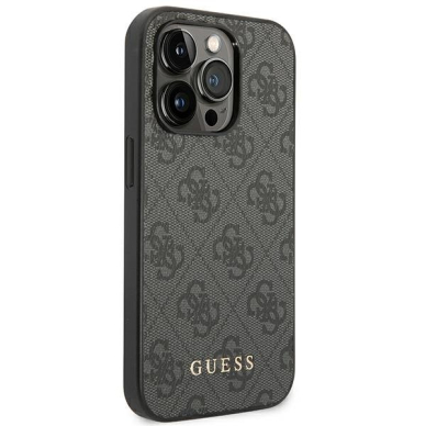 Dėklas Guess 4G Metal Gold Logo GUHCP14XG4GFGR iPhone 14 Pro Max Pilkas 7