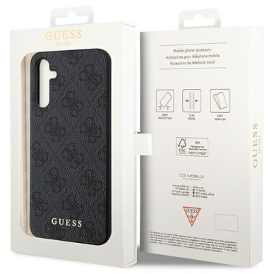 Dėklas Guess 4G Metal Gold Logo GUHCSA14G4GFGR Samsung Galaxy A14 Pilkas 7