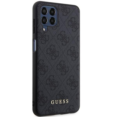 Dėklas Guess 4G Metal Gold Logo GUHCSM33G4GFGR Samsung Galaxy M33 5G M336 Pilkas 3