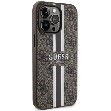 Dėklas Guess 4G Printed Stripes MagSafe GUHMP13LP4RPSW iPhone 13 Pro / 13 Rudas 3