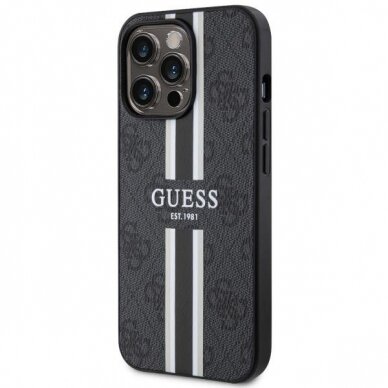 Dėklas Guess 4G Printed Stripes MagSafe GUHMP13XP4RPSK iPhone 13 Pro Max Juodas 1