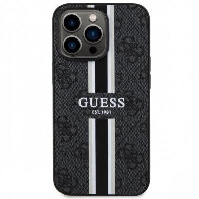 Dėklas Guess 4G Printed Stripes MagSafe GUHMP13XP4RPSK iPhone 13 Pro Max Juodas 2