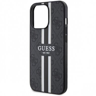 Dėklas Guess 4G Printed Stripes MagSafe GUHMP13XP4RPSK iPhone 13 Pro Max Juodas 5