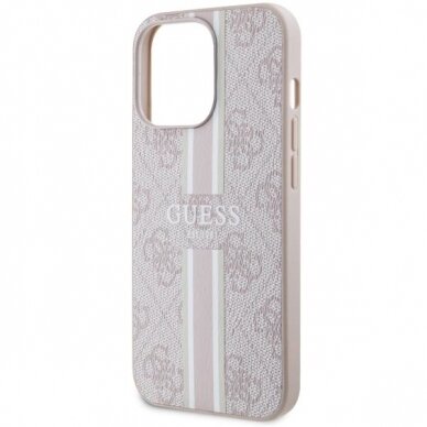 Dėklas Guess 4G Printed Stripes MagSafe GUHMP13XP4RPSP iPhone 13 Pro Max Rožinis 5