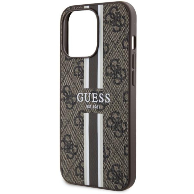 Dėklas Guess 4G Printed Stripes MagSafe GUHMP13XP4RPSW iPhone 13 Pro Max Rudas 5