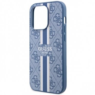 Dėklas Guess 4G Printed Stripes MagSafe GUHMP14LP4RPSB iPhone 14 Pro Mėlynas 5